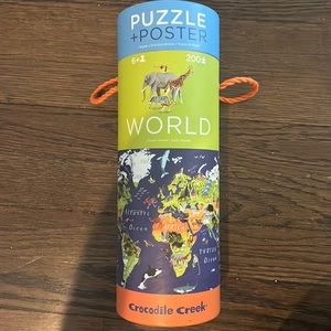 World Puzzle + Poster for Kids
